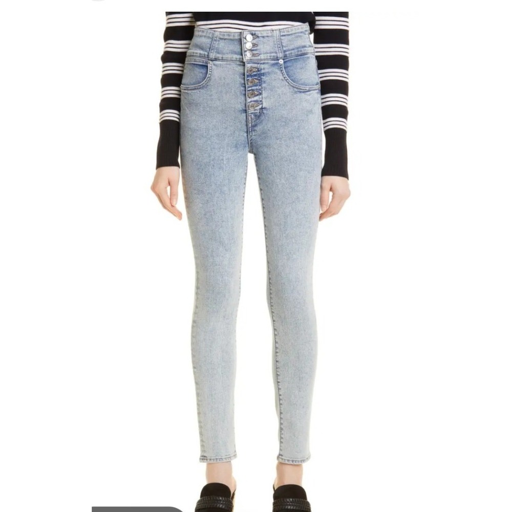 Veronica Beard Katherine Corset Jeans‎ Womens 29 Blue Excellent High Rise Skinny